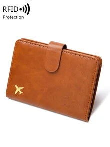 MIYIN Ví đựng hộ chiếu đa năng, ví du lịch mỏng, chống RFID, bao đựng thẻ, bảo vệ hộ chiếu, vật dụng thiết yếu khi đi du lịch có khe cắm thẻ tín dụng dành cho nam/nữ - màu nâu - Xem 5