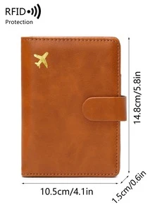 MIYIN Ví đựng hộ chiếu đa năng, ví du lịch mỏng, chống RFID, bao đựng thẻ, bảo vệ hộ chiếu, vật dụng thiết yếu khi đi du lịch có khe cắm thẻ tín dụng dành cho nam/nữ - màu nâu - Xem 7