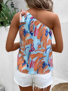 SHEIN LUNE 滿版印花單肩襯衫 - 彩色 - 查看 2