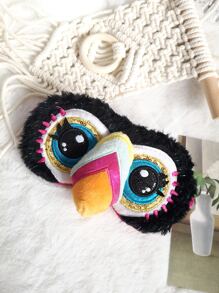 1 pieza Antifaz para dormir de color combinado ojo creativo poliéster con diseño de pájaro para casa - Multicolor - Ver 1
