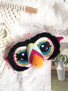 1 pieza Antifaz para dormir de color combinado ojo creativo poliéster con diseño de pájaro para casa - Multicolor - Ver 3