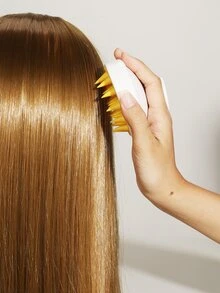 洗髮水按摩刷浴梳，1入組頭皮護理髮刷，帶長而靈活矽膠刷毛，去頭皮屑髮刷/髮梳，適用於所有髮質，男士女士，洗頭用去角質劑，濕/乾頭發上洗髮水