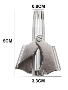 Men Stainless Steel Nose Hair Trimmer - Silver - View 4