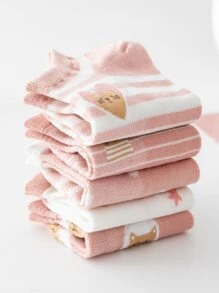 5 perechi de șosete cu desene animate - Multicolor - Vizualizare 4