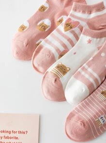 5 perechi de șosete cu desene animate - Multicolor - Vizualizare 7