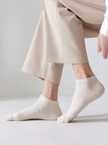 Hombres 4 pares Calcetines tobilleros unicolor - Multicolor - Ver 4