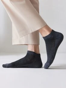 Hombres 4 pares Calcetines tobilleros unicolor - Multicolor - Ver 5