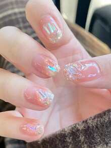 Nail Art Rhinestone Mixed Shape Glass Diamond Transparent Stone Charms Accessory Manicure - Purple - View 1