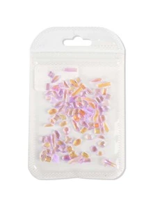 Nail Art Rhinestone Mixed Shape Glass Diamond Transparent Stone Charms Accessory Manicure - Purple - View 2