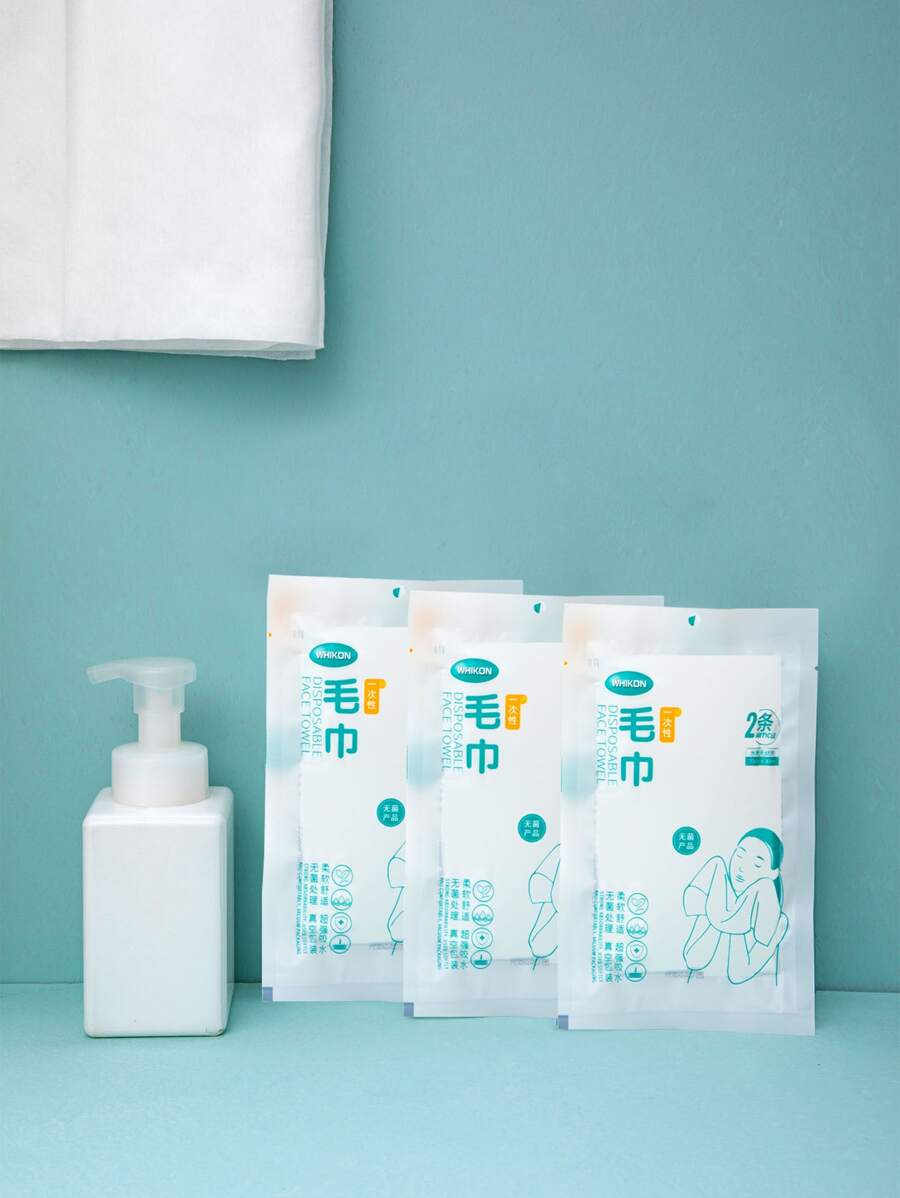 2 Piezas Toalla Facial Desechable - Blanco - Ver 1