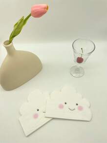 20pcs Cloud Shaped Disposable Napkin - White - View 3