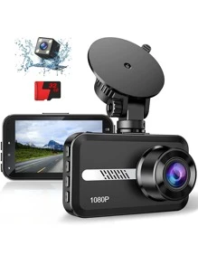 Car Dash Cam Front And Rear FHD1080P Dash Camera With 32G SD Card - Black - View 1