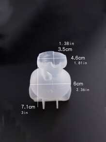 1 pieza Molde de silicona con diseño de gato para manualidades DIY - Blanco - Ver 4