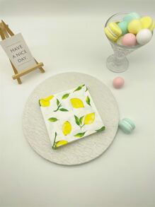 20入組檸檬圖案一次性餐巾
