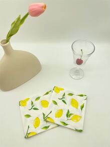 20入組檸檬圖案一次性餐巾