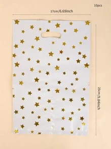 10入組6.7*9.8英寸生日/情人節派對禮物袋,糖果/餅乾/零食包裝袋 - 彩色 - 查看 3