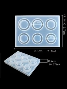 1 pieza Molde de silicona con diseño de aro DIY - Blanco - Ver 4