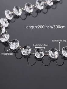 1入組珠子裝飾掛飾 - 無色 - 查看 5