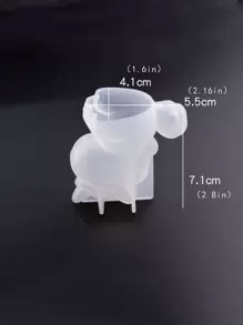 1 pieza Molde de silicona en forma de unicornio para manualidades DIY - Blanco - Ver 5