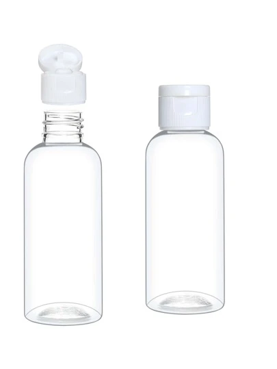 2pcs 50ml or 100ml Lotion, Shampoo, Shower Gel Flip-top Dispensing Bottles