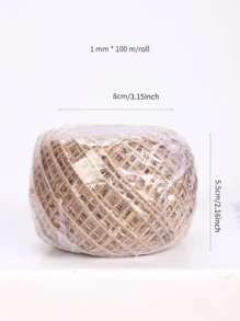 1 cuộn 100m Dây gói quà, Dây gói quà cho tiệc, Giáng sinh - Màu Khaki - Xem 3