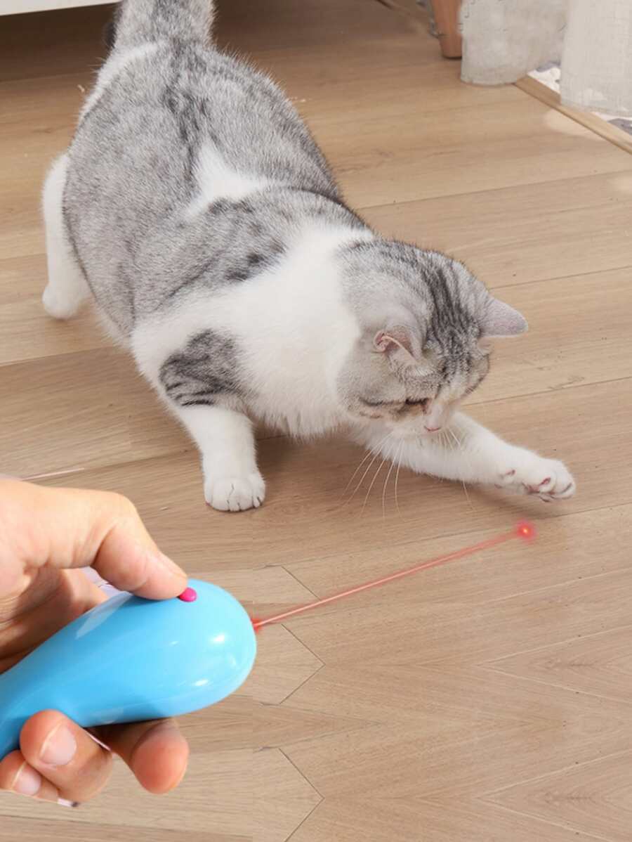1pc Electronic Laser Pointer Pet Toy - Blue - View 1
