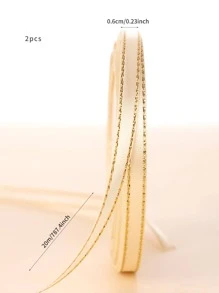 2卷情人节礼品包装丝带 - 彩色 - 查看 6