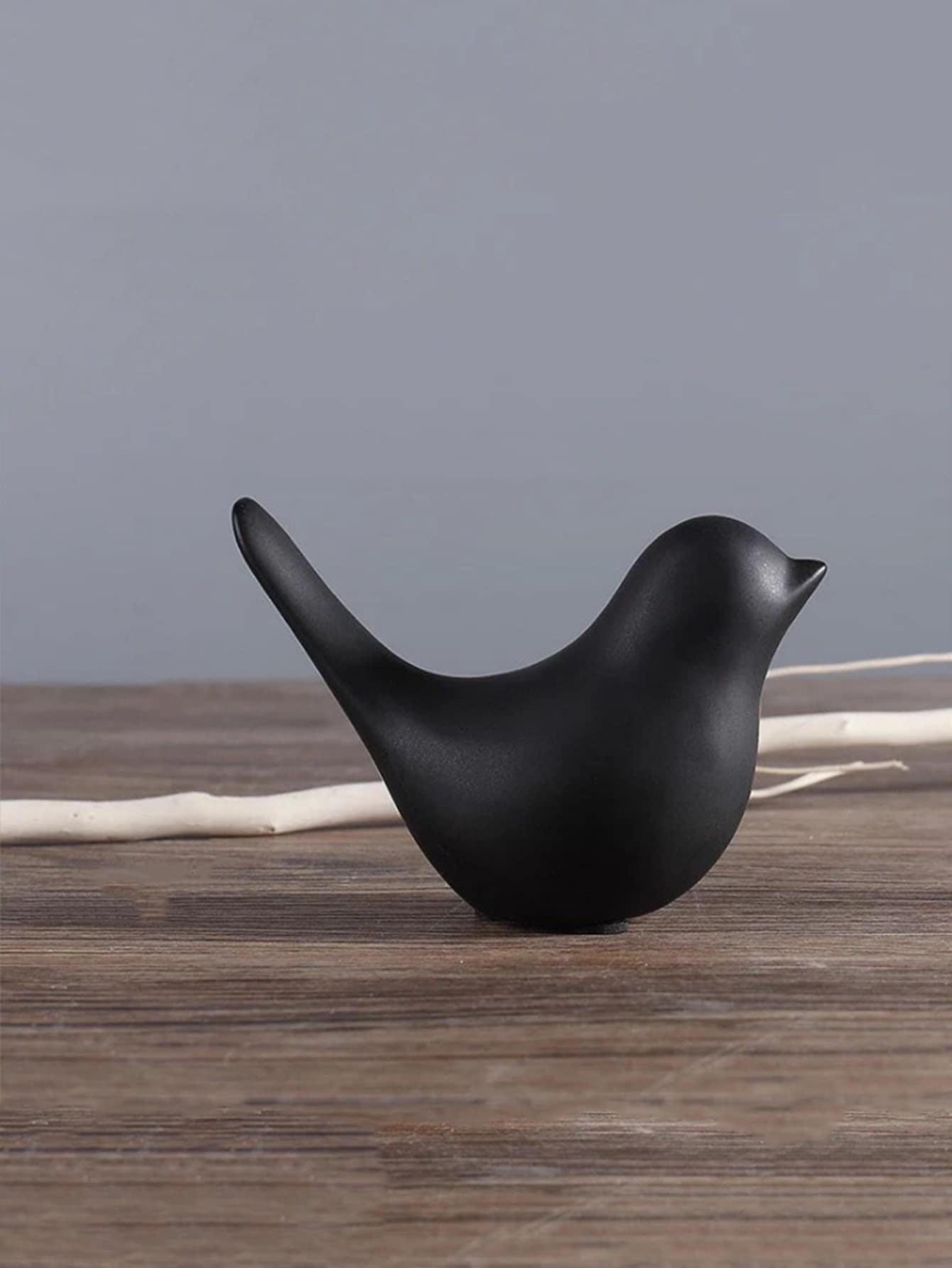 1pc Bird Shaped Art Decoration, Black Decoration Craft For Home Decor Best Gifts - Black - View 1