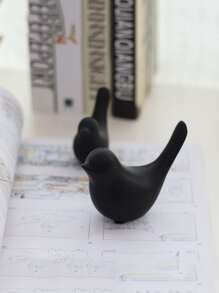 1pc Bird Shaped Art Decoration, Black Decoration Craft For Home Decor Best Gifts - Black - View 3