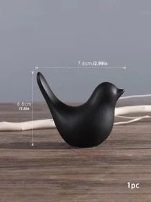 1pc Bird Shaped Art Decoration, Black Decoration Craft For Home Decor Best Gifts - Black - View 4