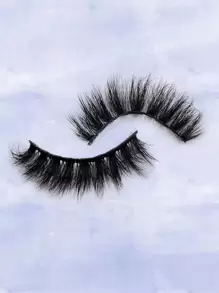 Asiteo 1 Pair 5D Natural Full False Lashes Natural Long Effect Wispy Daily Eyelash Extension Cruelty Free Lash - Black - View 6