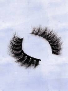 Asiteo 1 Pair 5D Natural Full False Lashes Natural Long Effect Wispy Daily Eyelash Extension Cruelty Free Lash - Black - View 8