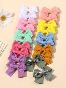 bilicaca 20入組小女童蝴蝶結裝飾髮夾 - 彩色 - 查看 3