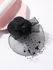 Chicas Horquilla con diseño de flor - Negro - Ver 2