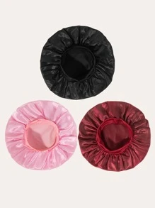 3 chiếc Nữ Màu Hồng Chắc Chắn Tóc Bonnet Lụa Bonnet Satin Bonnet - Nhiều màu - Xem 3