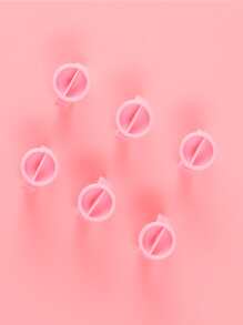 100pcs Plain False Eyelash Glue Cup - Pink - View 3