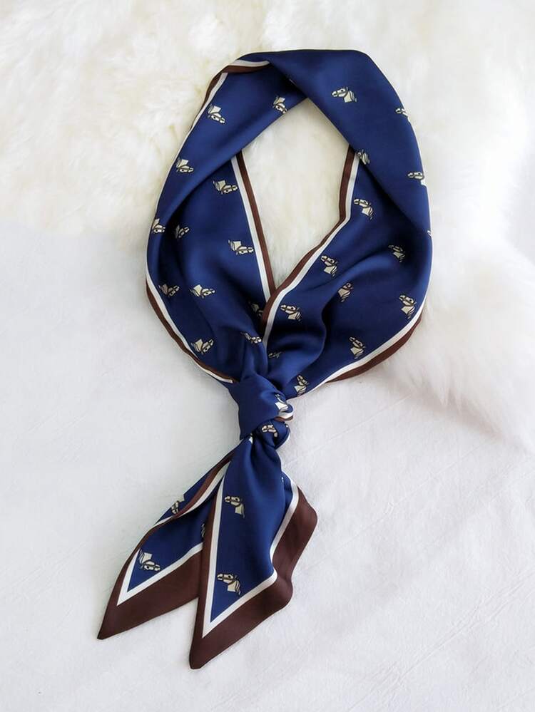 1 יחידה ליידי צעיף סוס קטן ללבוש יומיומי או קישוט שיער או קישוט צוואר - כחול - ראה 8