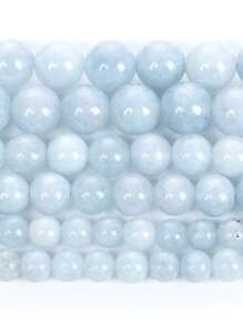 1股6/8/10mm天然石頭釘珠適合女士男士適用於珠寶製作手環DIY配件