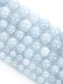 1股6/8/10mm天然石頭釘珠適合女士男士適用於珠寶製作手環DIY配件