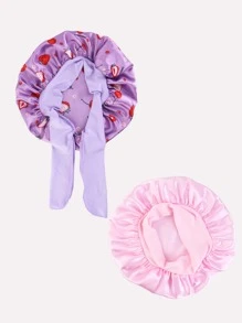 2入組女孩愛心圖案髮帽 - 彩色 - 查看 4