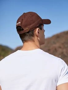 男士字母刺繡棒球帽 - 棕色 - 查看 2