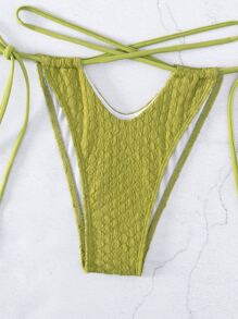 Swim SXY 夏日沙灘鋼圈綁帶式比基尼套裝 - 橄欖綠 - 查看 5