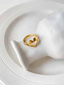 Nhẫn trang trí trái tim - Vàng - Xem 6