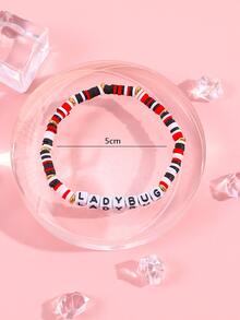 3pcs/set Girls Ladybug Decor Bracelet - Multicolor - View 8