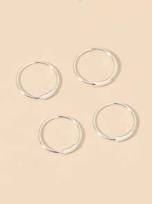 4 Peças/Conjunto Minimalista Anel De Nariz Cobre Popular Piercing Jóia De Corpo Presente Para Mulheres & Homens