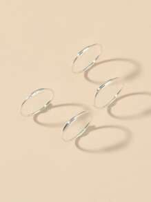 4 Peças/Conjunto Minimalista Anel De Nariz Cobre Popular Piercing Jóia De Corpo Presente Para Mulheres & Homens