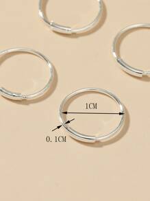 4 Peças/Conjunto Minimalista Anel De Nariz Cobre Popular Piercing Jóia De Corpo Presente Para Mulheres & Homens