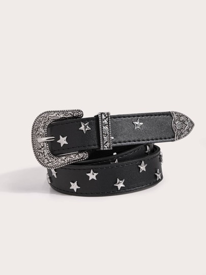 1 pieza Cinturón con decoración de estrella para mujer, para uso en la calle, la escuela, el verano, la escuela, el otoño, Halloween