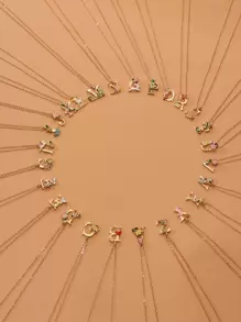 1 Hoa Trang Trí Thư Vòng Cổ Trang Sức Đồng - Vàng - Xem 1