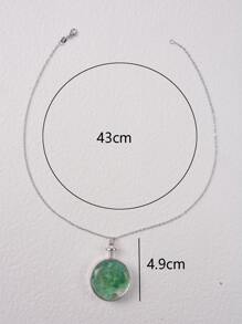 Natural Crystal Charm Necklace - Multicolor - View 3